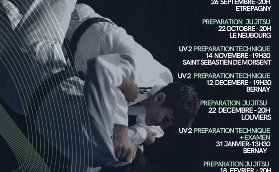 PREPARATION AUX GRADES - UV2 et JU JITSU -SAISON 2025/2026